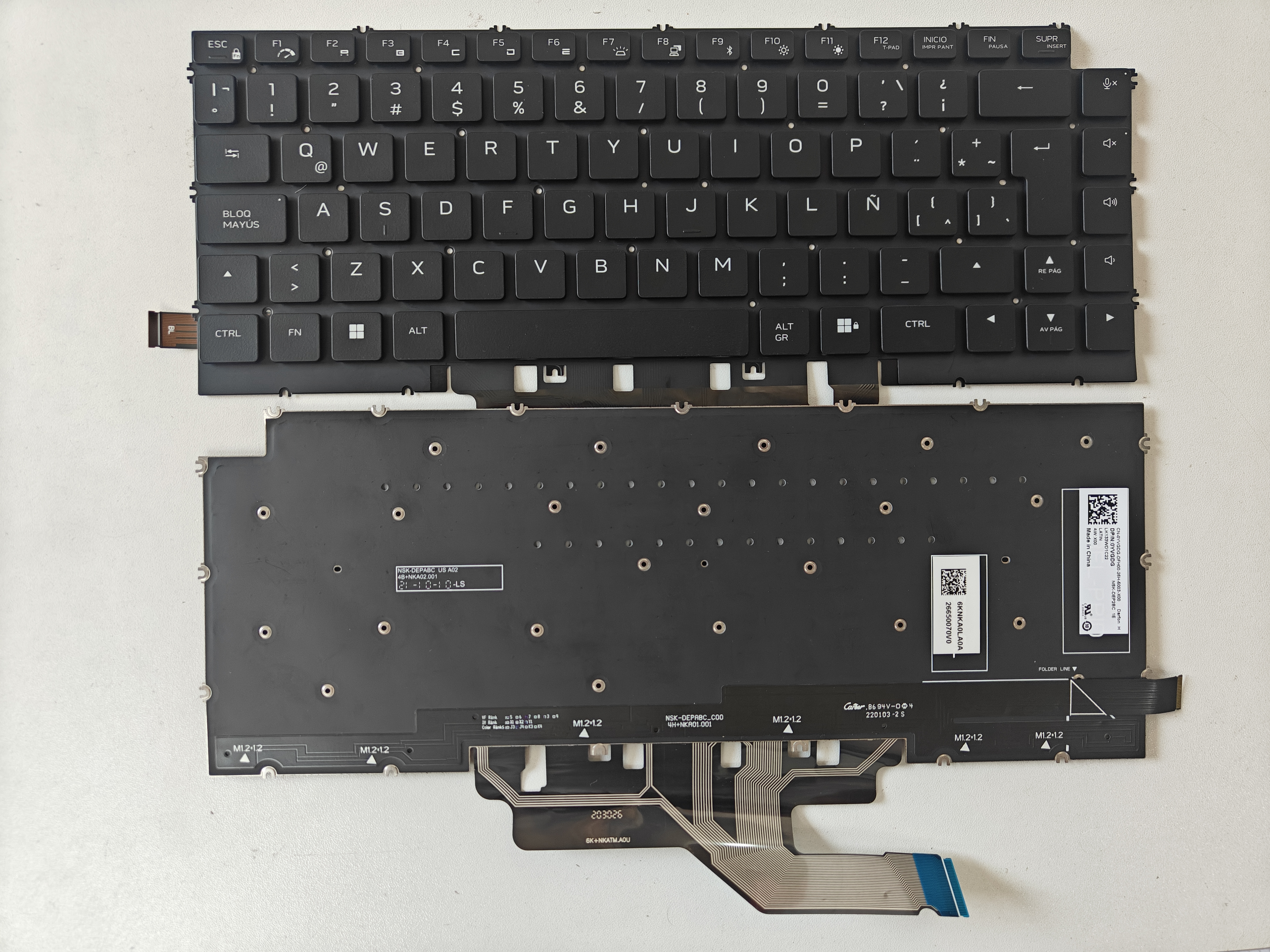 Picture of New Replacement Laptop Keyboard For DELL X14 R1 colorful backlight BLACK Backlit La Layout